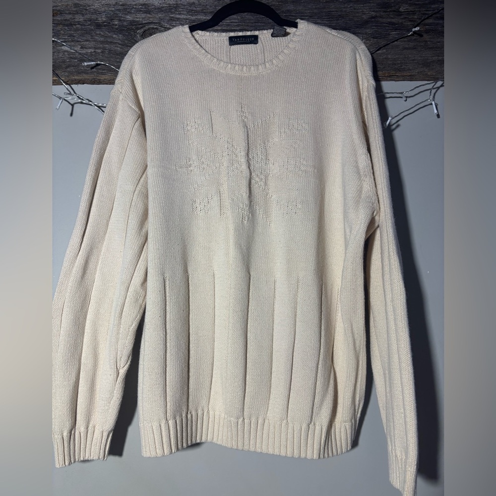 Van Heusen Cream Crewneck Sweater